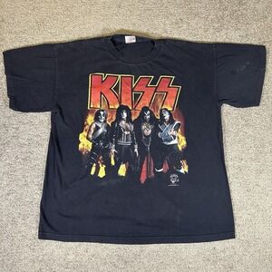 Vintage 90s Kiss Alive Worldwide Tour 1996 T Shirt Size XL Cronies Made In USA